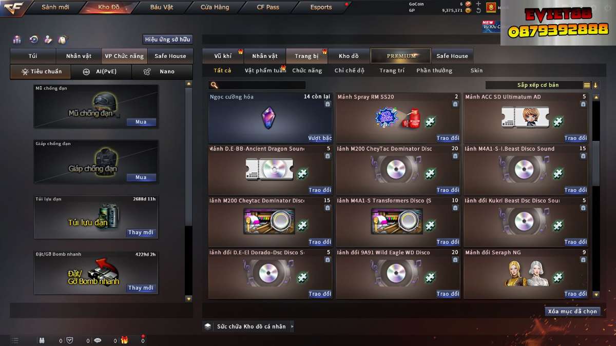 shop acc cf uy tin gia re